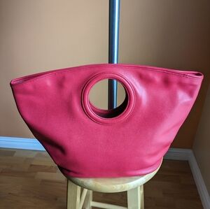 Vintage BCB Girls bag  women's red Leather Handbag 👜